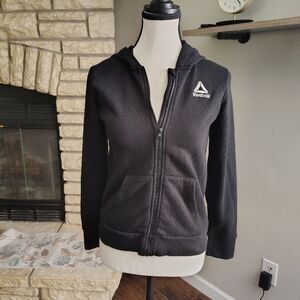 Reebok Black Full-Zip Hoodie Kids 10/12
